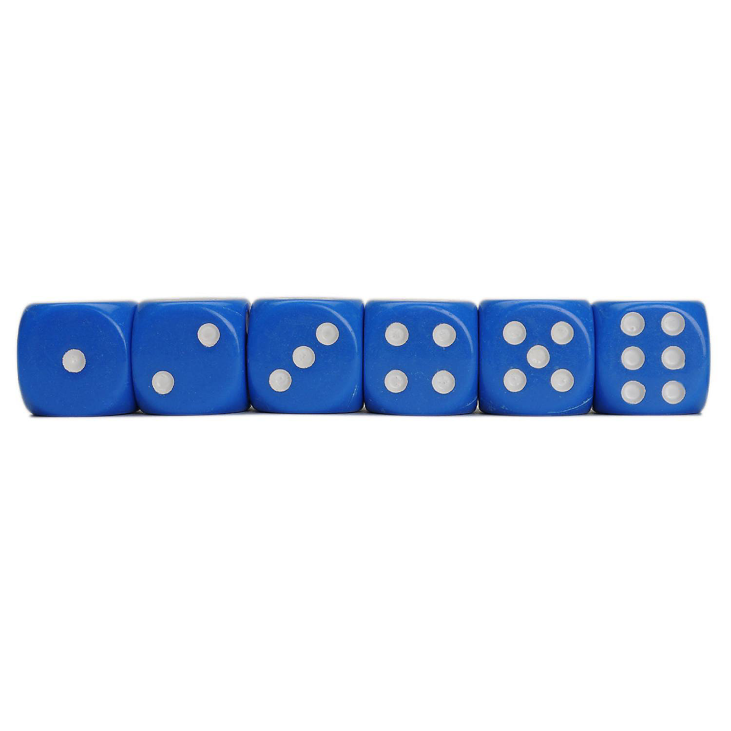 WE Games Opaque Blue Dice Set of 6 Oriental Trading
