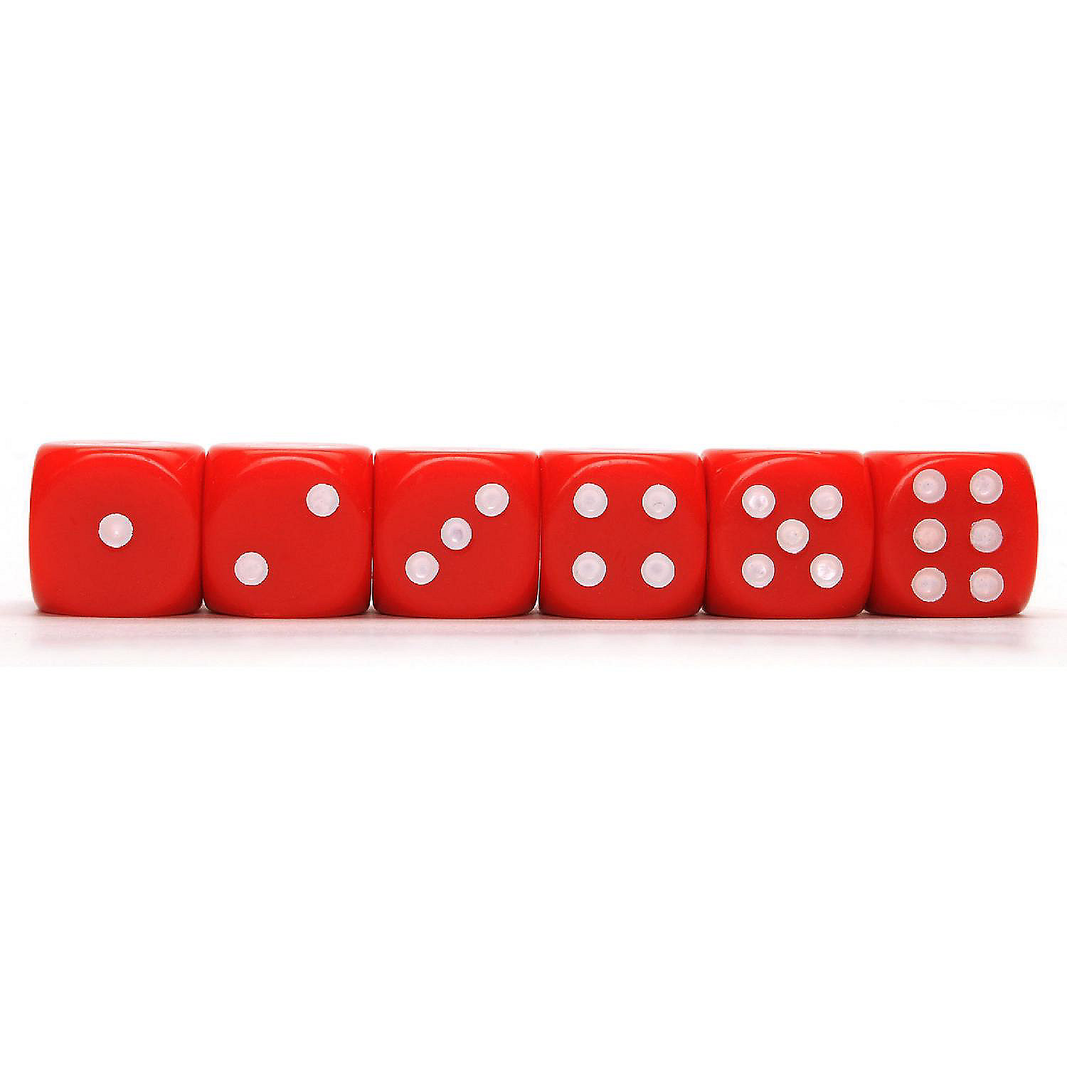 WE Games Opaque Red Dice Set of 6 Oriental Trading