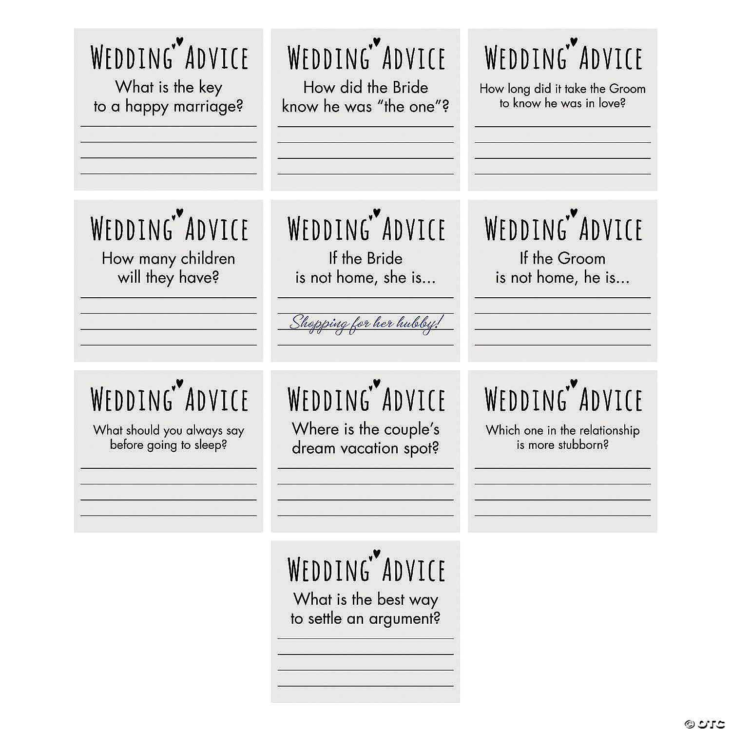 Wedding Guest Response Cards | Oriental Trading