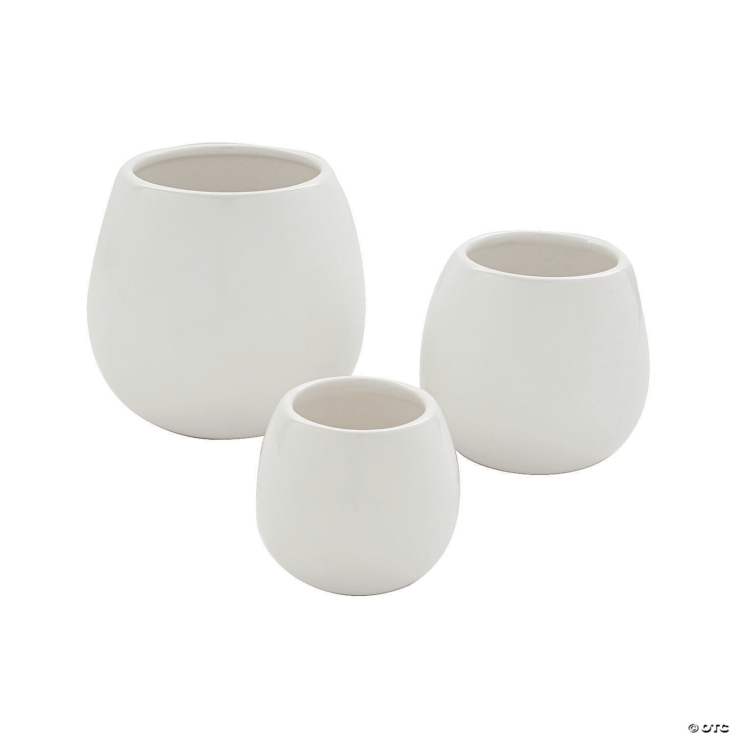 6inch Japanese White Ceramic Decorative Tabletop Centerpiece Flower Pot #3 