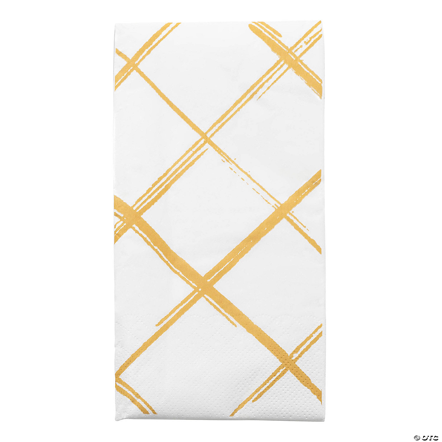 White with Gold Diamond Paper Dinner Napkins - 600 Napkins | Oriental ...