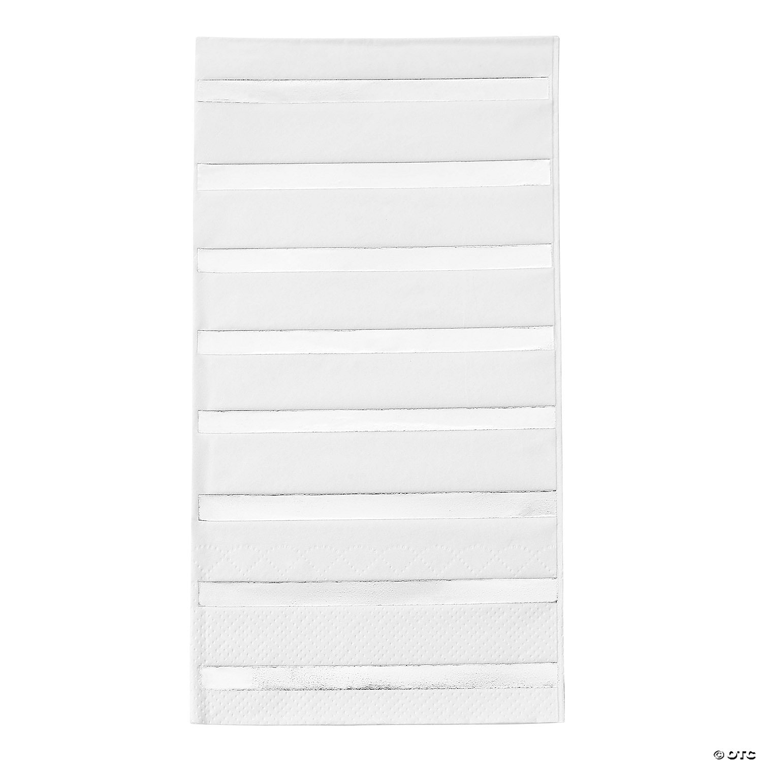 White with Silver Stripes Paper Dinner Napkins - 600 Napkins | Oriental ...