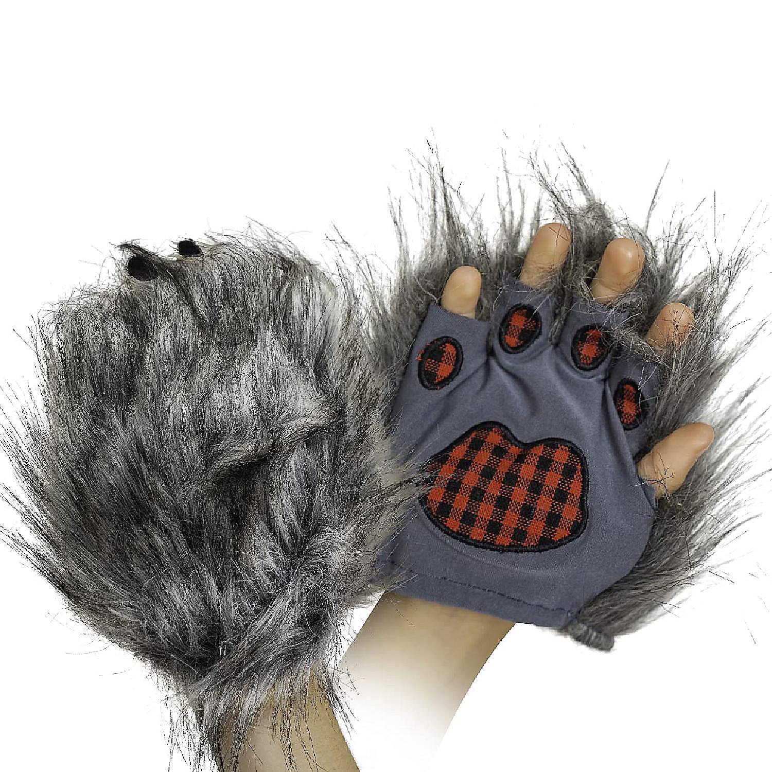 Wolf Paw Costume Gloves - Grey Hairy Werewolf Claw Cuffs Hands Monster  Animal Hand Paws Costume Accessories for Kids and Adults | Oriental Trading