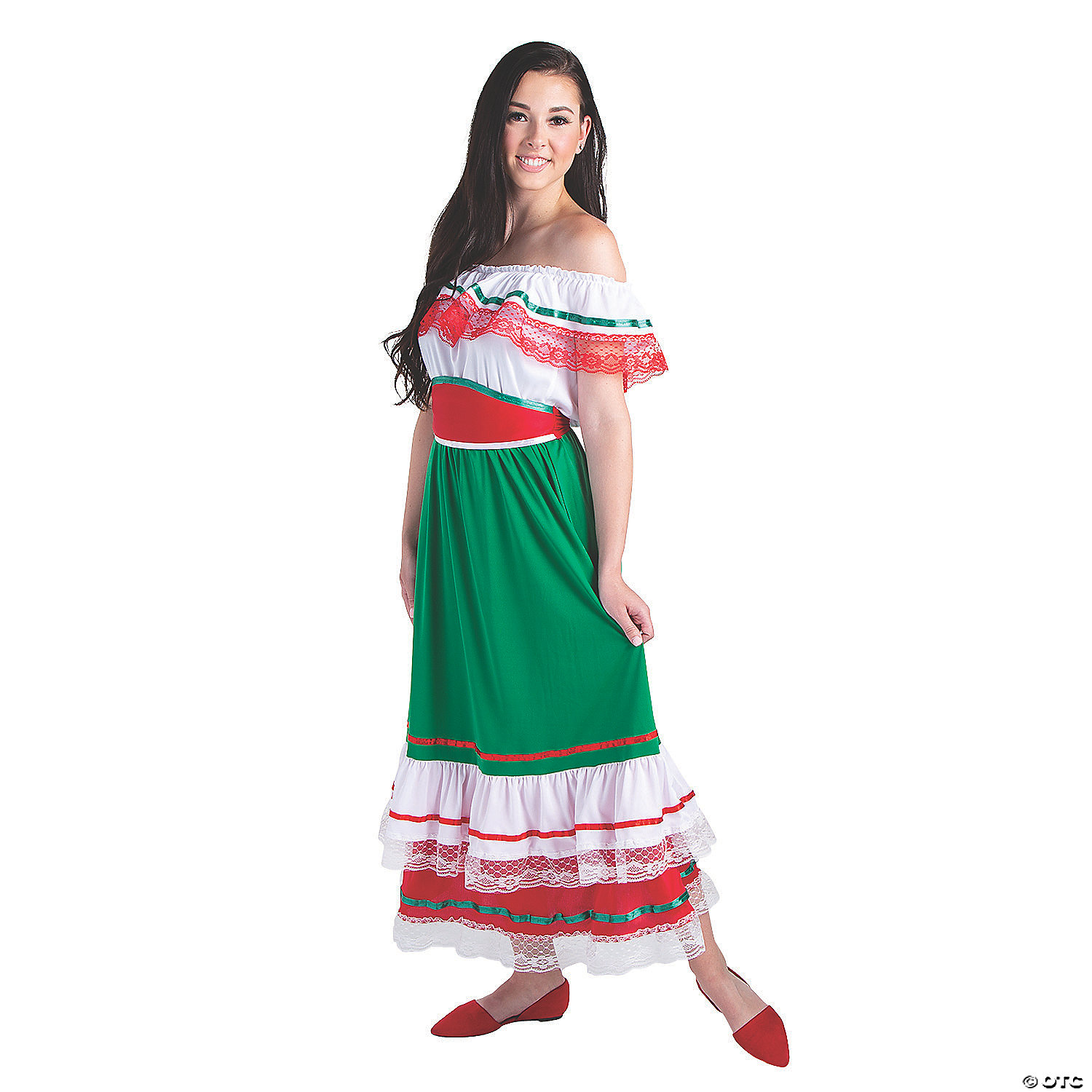 Women's Fiesta Ruffle Dress Costume ...