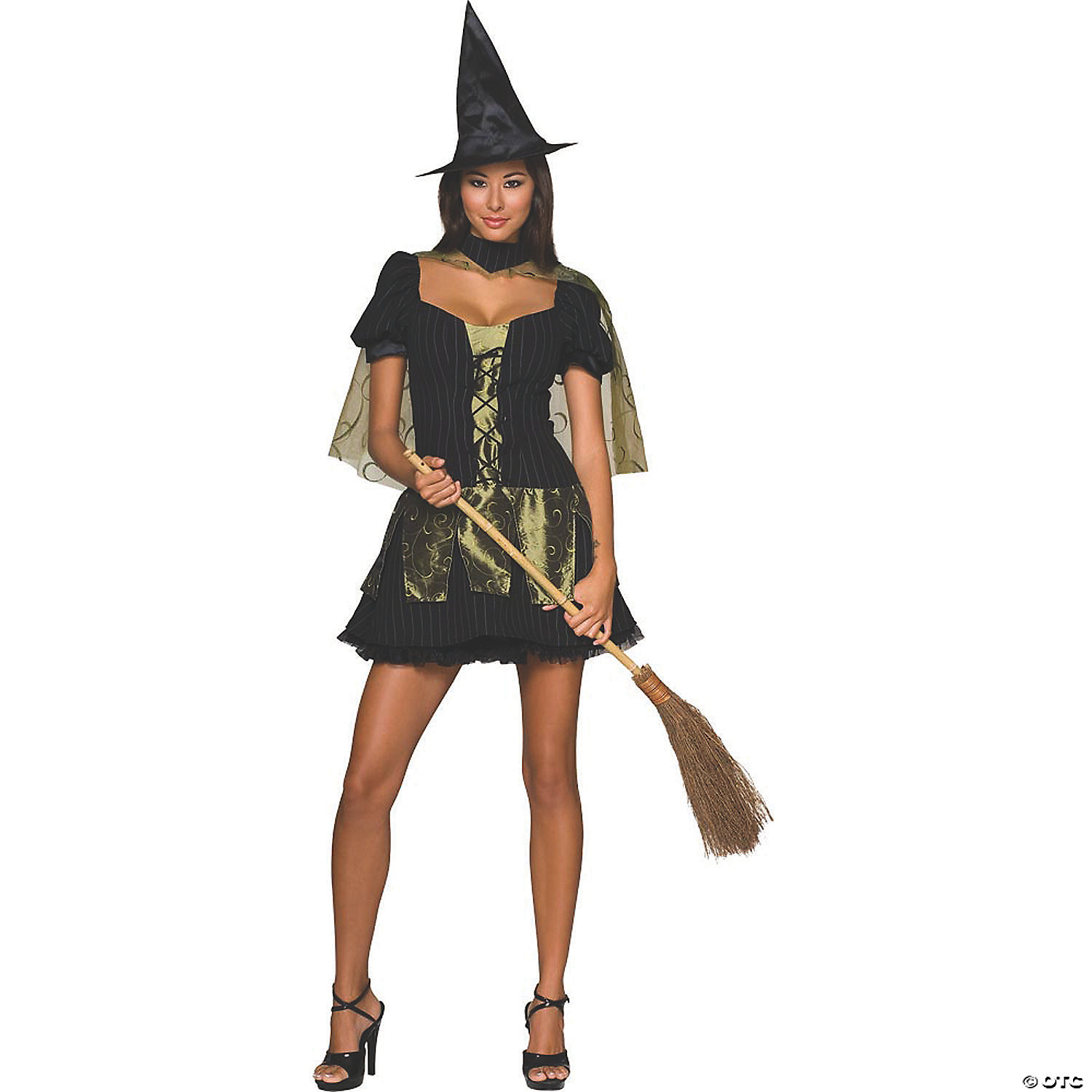 Elegant Wicked Witch Womens Adult Gothic Halloween Costume 