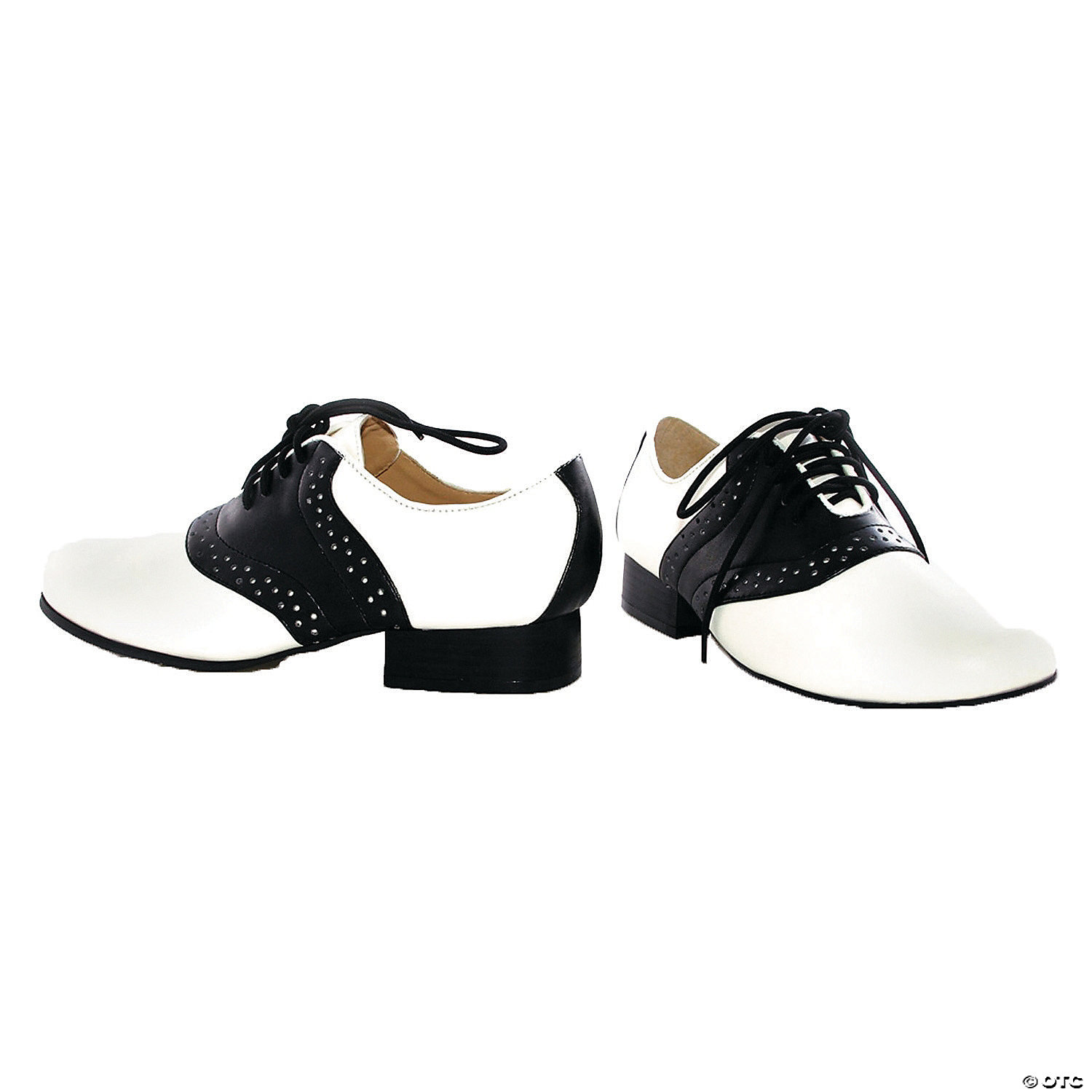 black and white saddle heels