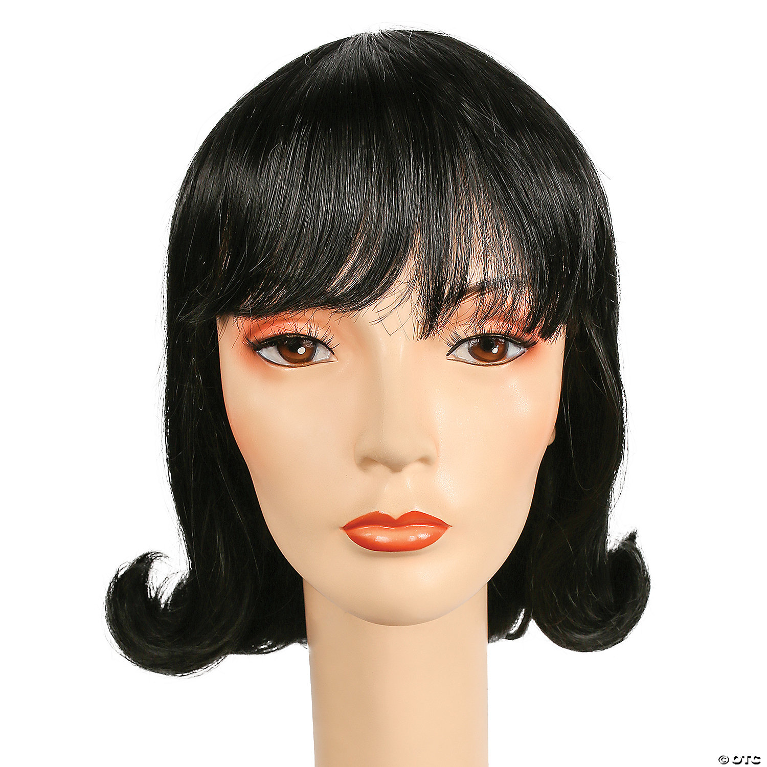 Women s Black Bargain 60s Flip Wig