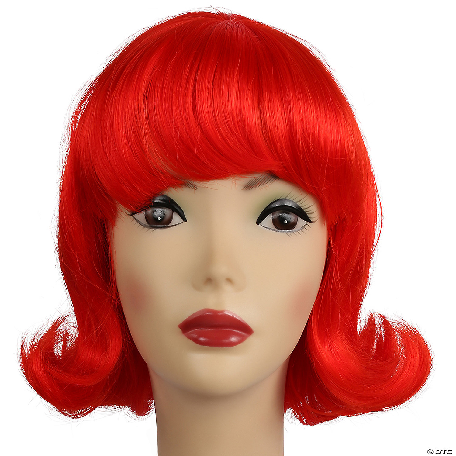 Women s Red 60s Short Lucy Flip Wig