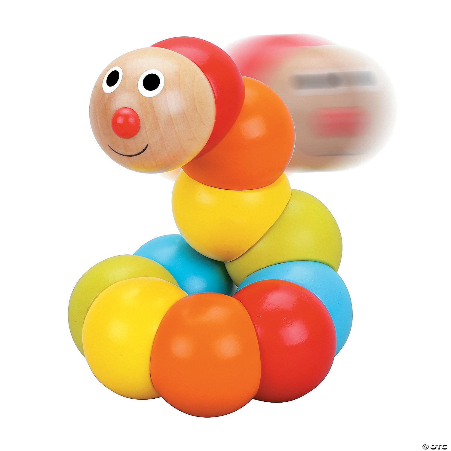 wooden caterpillar baby toy