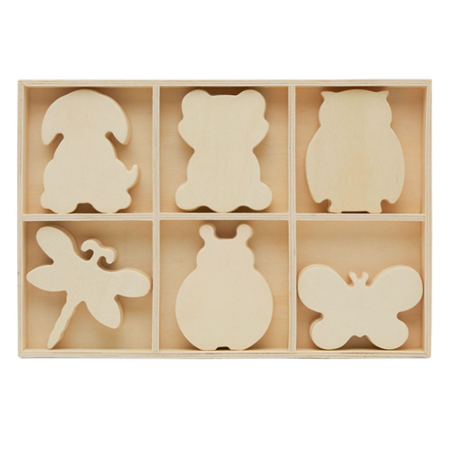 Woodpeckers Crafts, DIY Unfinished Wood Animals Cutouts Tray, Pack of 2 |  Oriental Trading