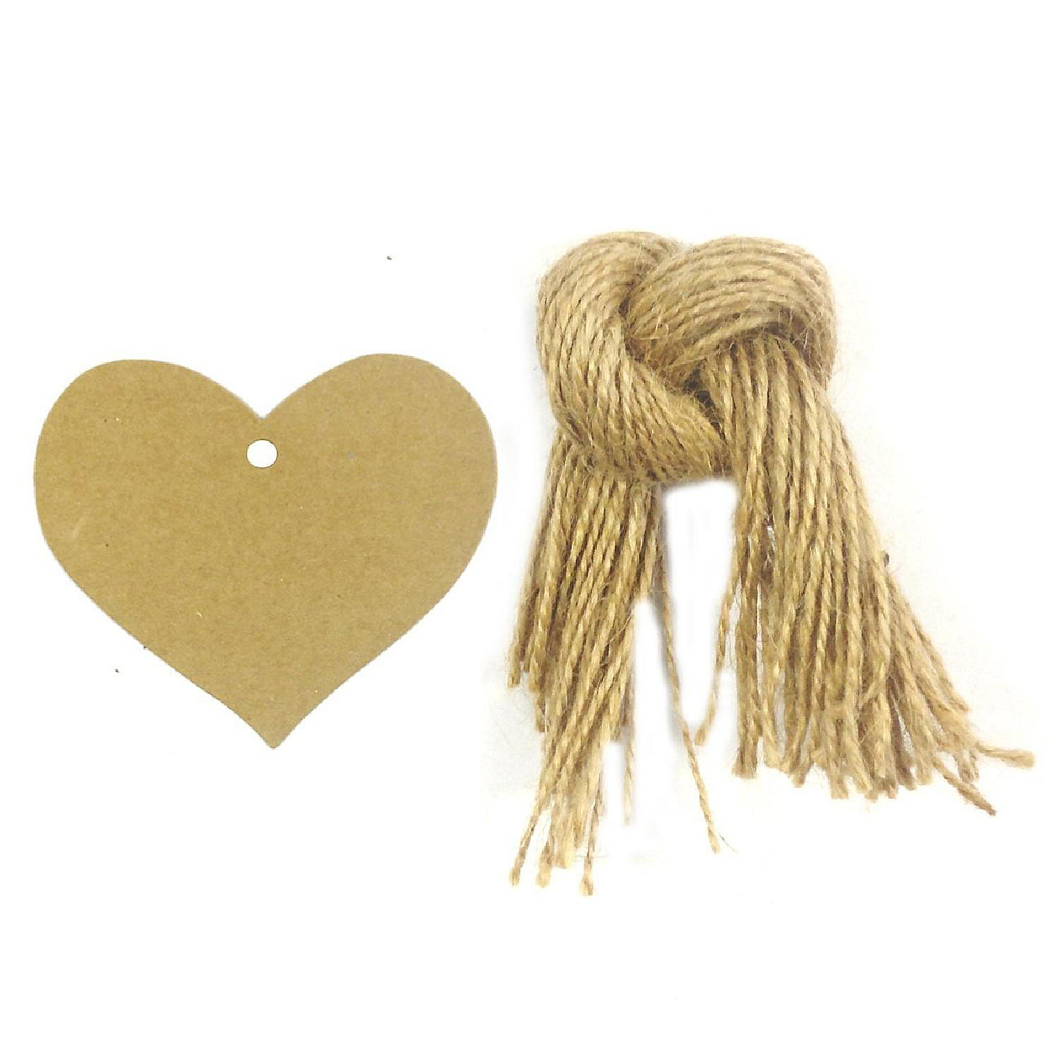 Wrapables 50 Gift Tags/Kraft Hang Tags With Free Cut Strings, True
