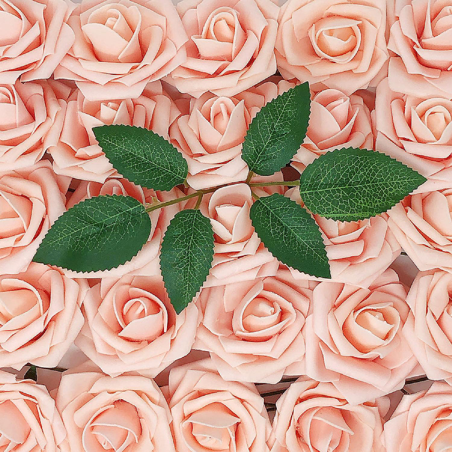 Wrapables Blush 50 Real Touch Latex Roses Oriental Trading