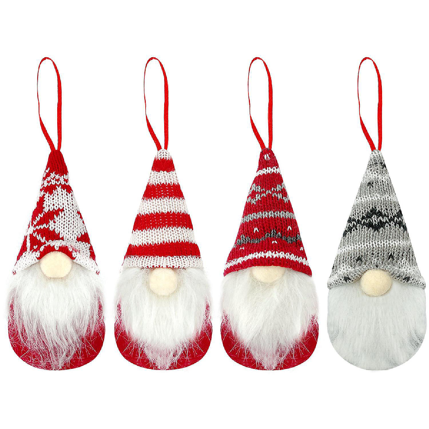 Wrapables Gnomes Christmas Tree Ornaments Holiday Decorations (set Of 4 