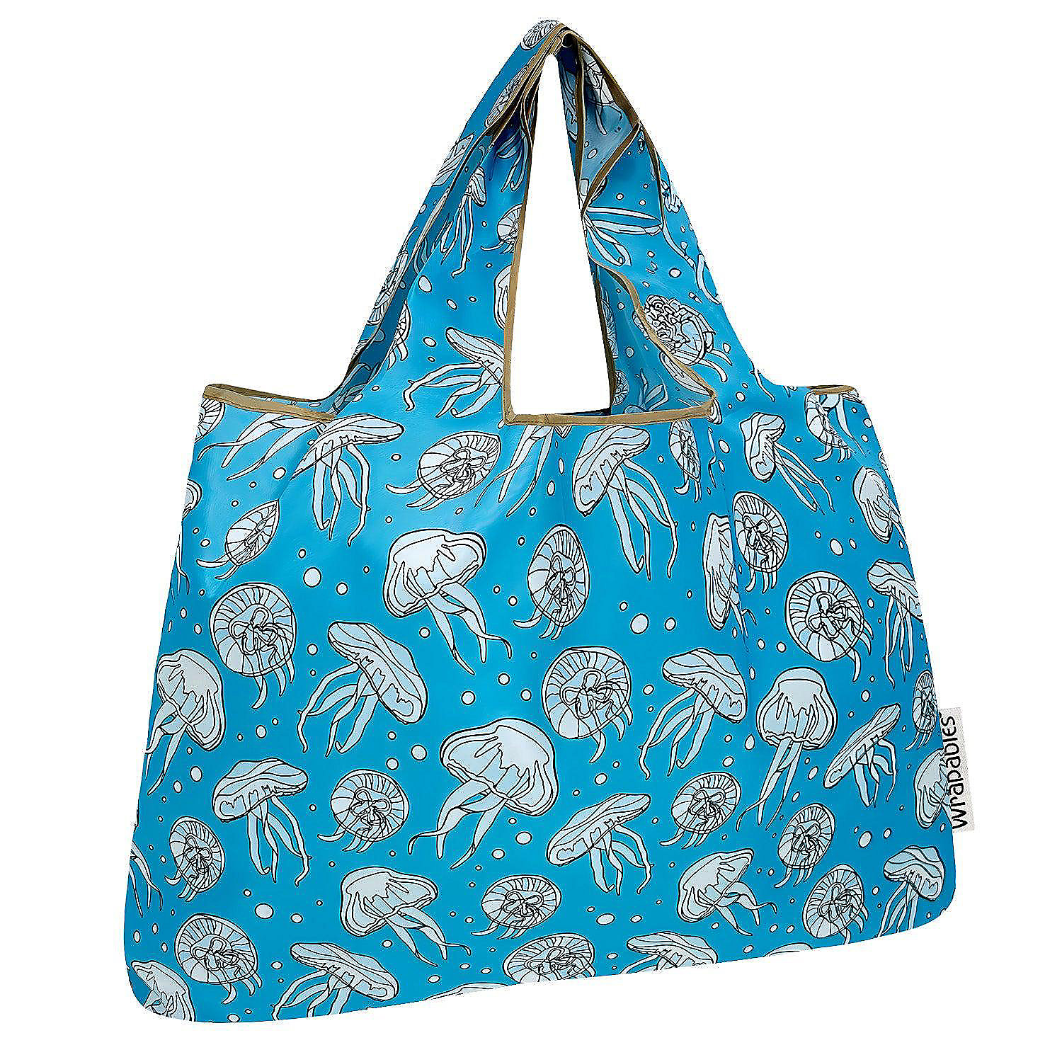 Wrapables Large Nylon Reusable Shopping Bag, Jellyfish Oriental Trading