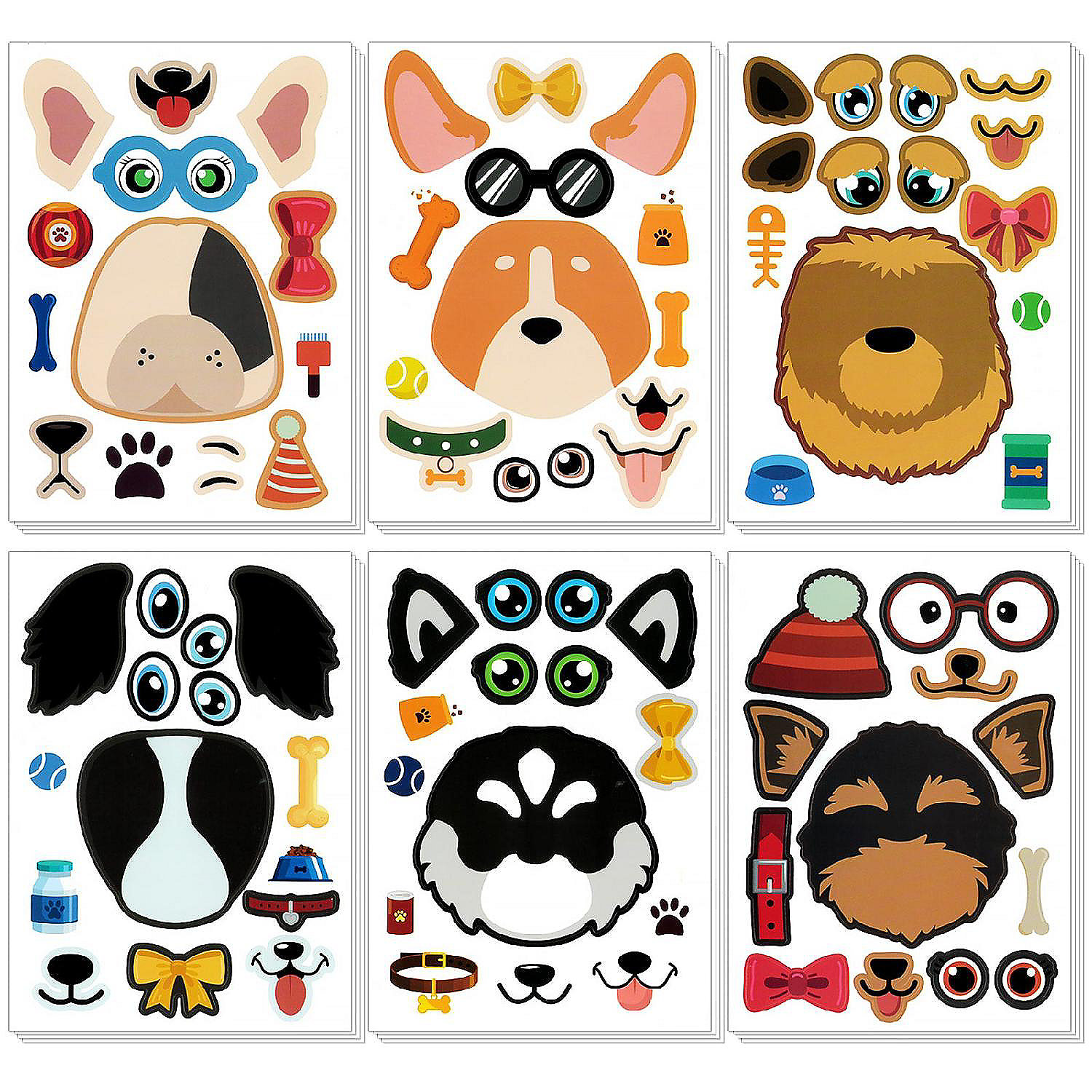 Wrapables Make Your Own Sticker Sheets, Diy Make A Face Stickers (24