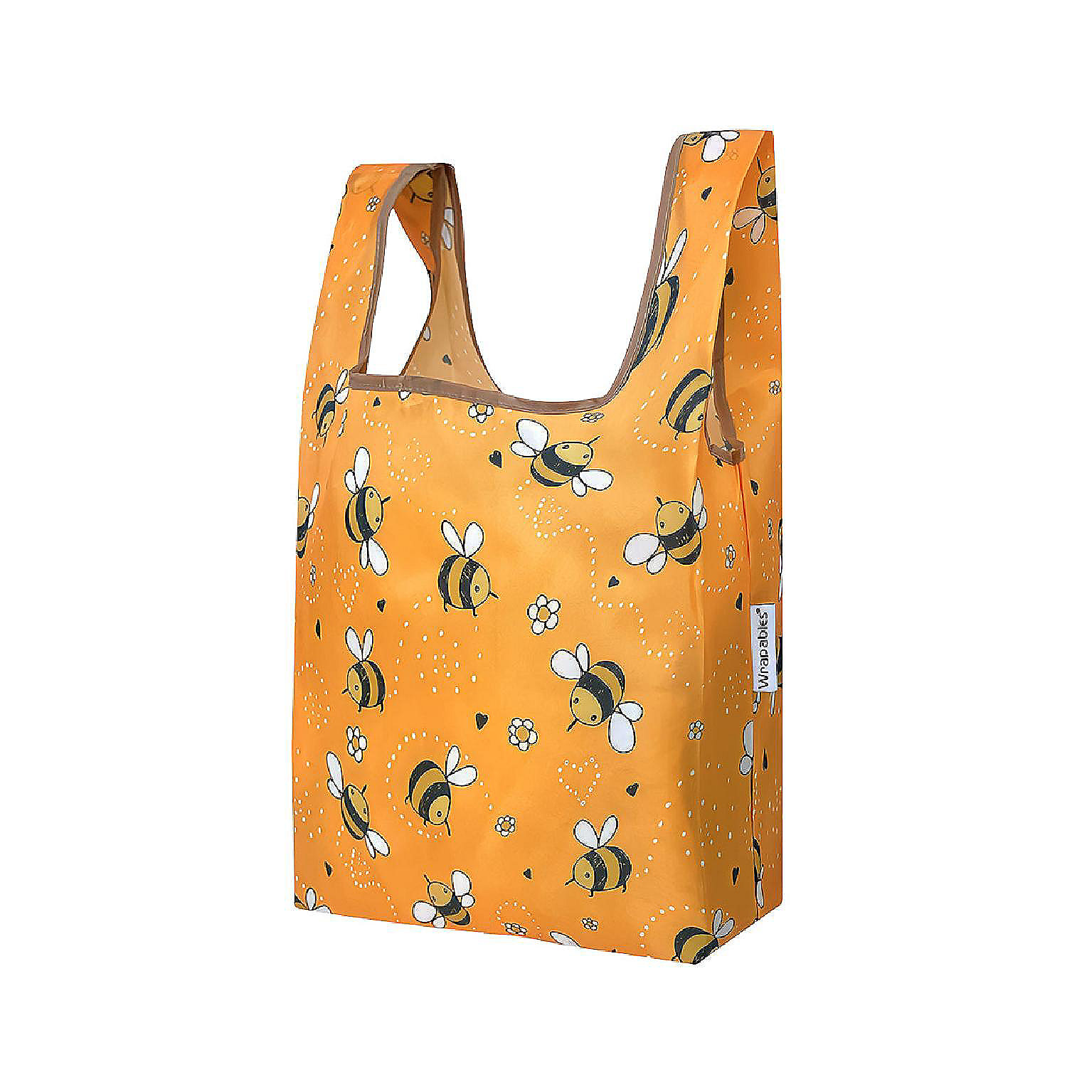 Wrapables Small JoliBag Nylon Reusable Grocery Bag, Bumblebee ...