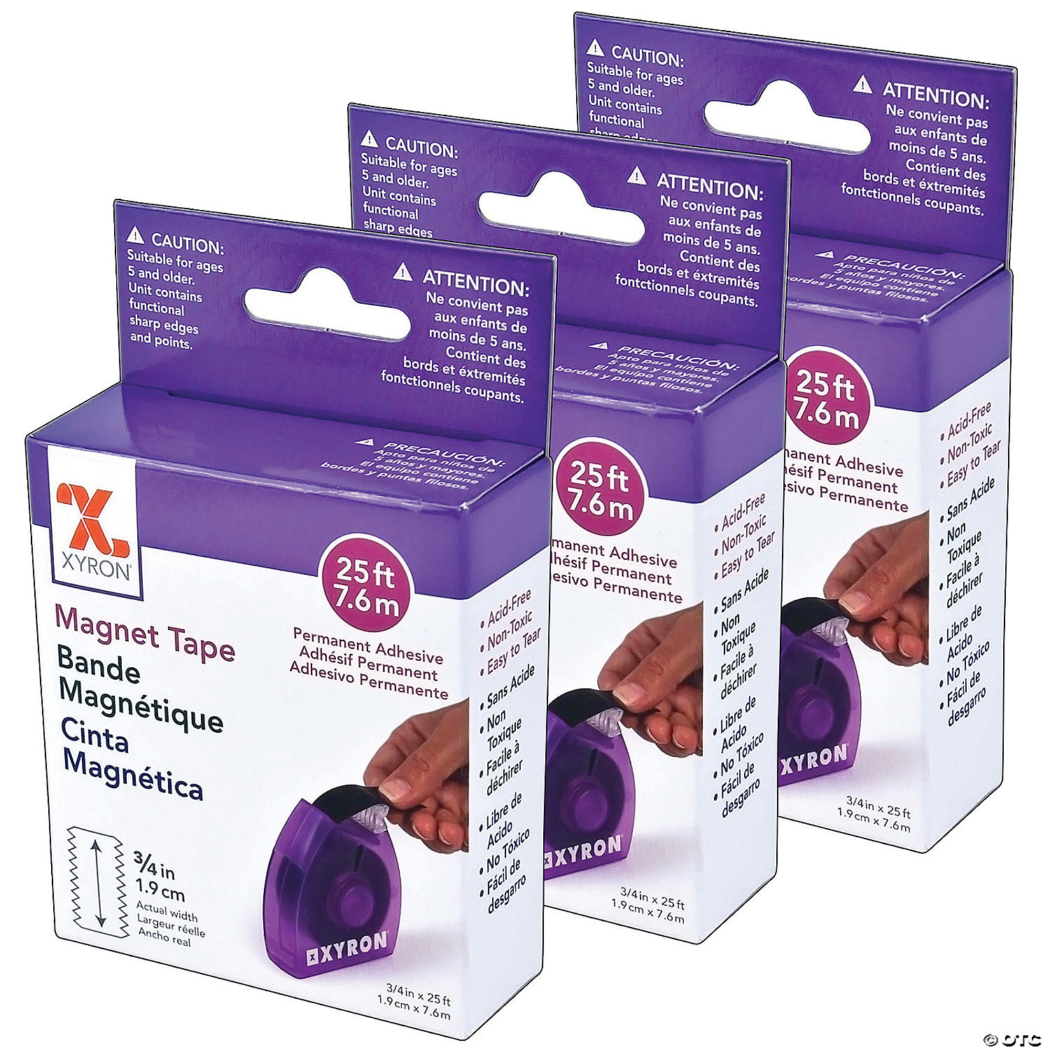 Xyron Tape, 3/4" x 25' Per Roll, 3 Rolls Oriental Trading