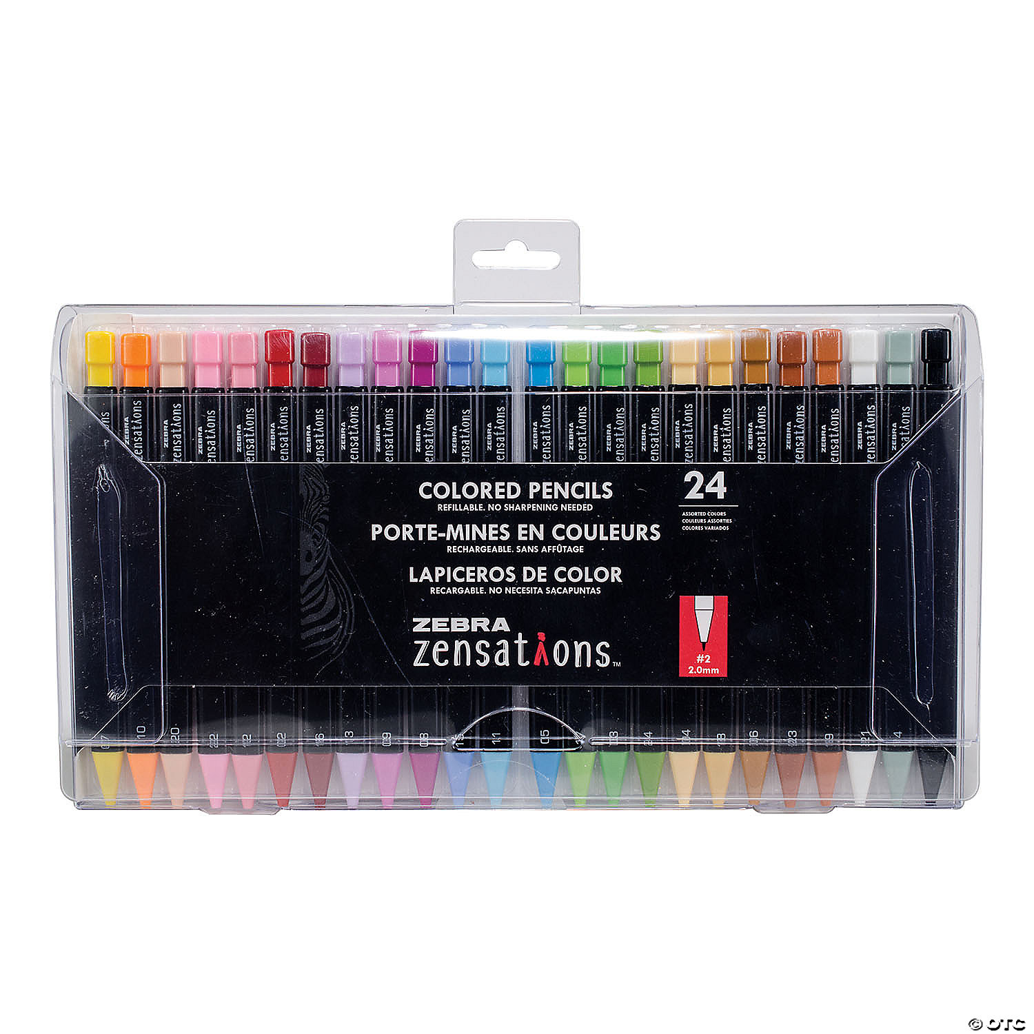 Zebra Zensations Colored Pencils 24/PkgAssorted