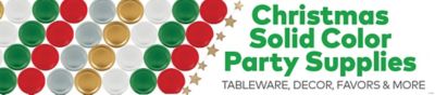 Chistmas Solid Color Party Supplies - Tableware, Decor, Favors & More