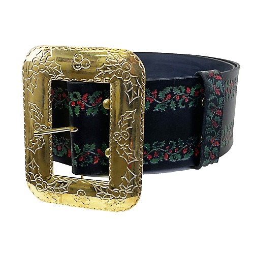 Featured Image for Leather Santa Belt Embossed with Holly