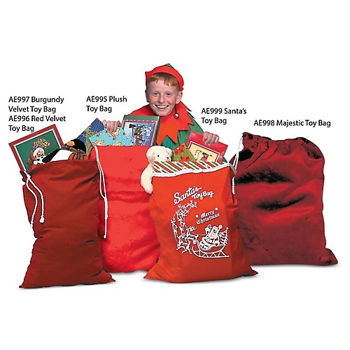 Featured Image for Red Velvet Santa Toy Bag
