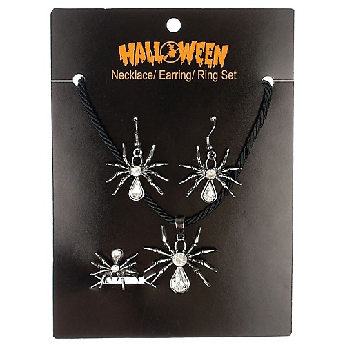 Featured Image for Spider Necklace, Ring & Earring Set