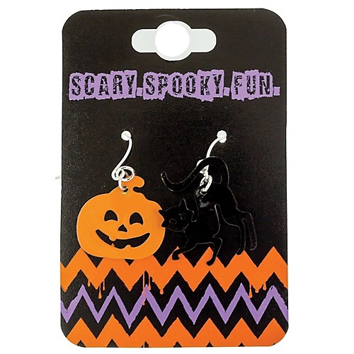 Featured Image for Pumpkin & Cat Earring Set