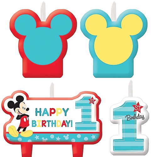 Featured Image for Mickey 1st Birthday Candle Set – Pack of 4
