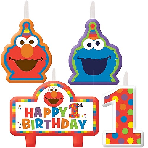 Featured Image for Elmo 1st Birthday Candle Set – Pack of 4