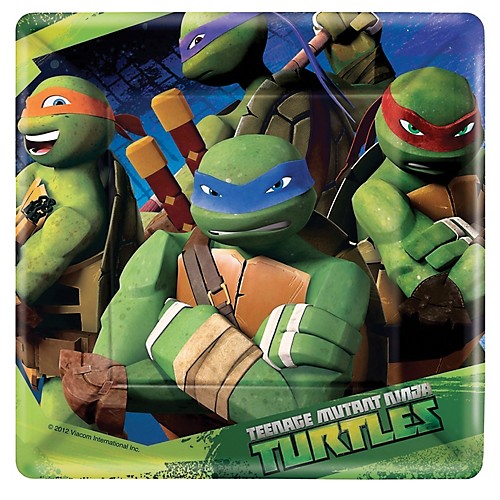Featured Image for 7″ Ninja Turtles Square Plates – Pack of 8