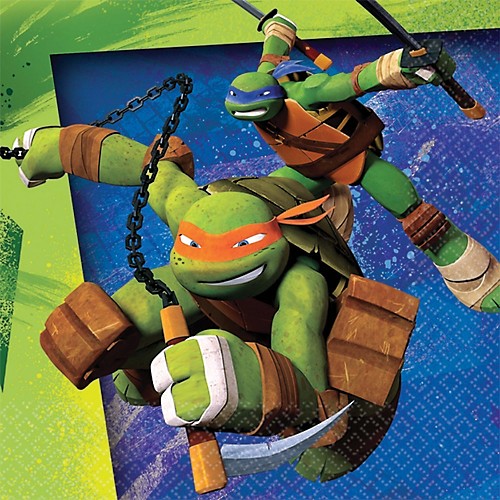 Featured Image for 5″ Ninja Turtles Bev Napkins – Pack of 16