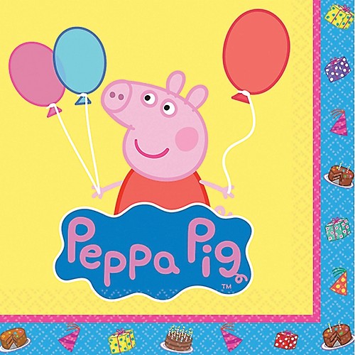 Featured Image for 5″ Peppa Pig Bev Napkins – Pack of 16