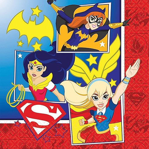 Featured Image for 6.5″ DC Superhero Girls Lunch Napkins – Pack of 16