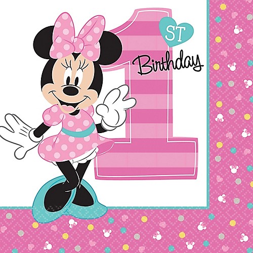 Featured Image for 6.5″ Minnie 1st Lunch Napkins – Pack of 16