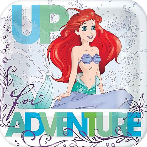 Featured Image for 7″ Disney Ariel Square Plates – Pack of 8