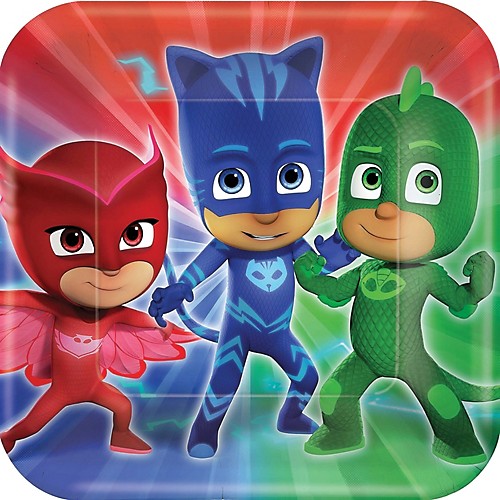 Featured Image for 9″ PJ Masks Square Plates – Pack of 8