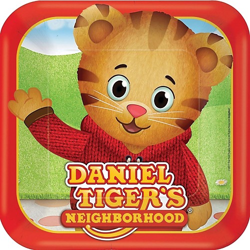 Featured Image for 9″ Daniel Tiger Square Plates – Pack of 8