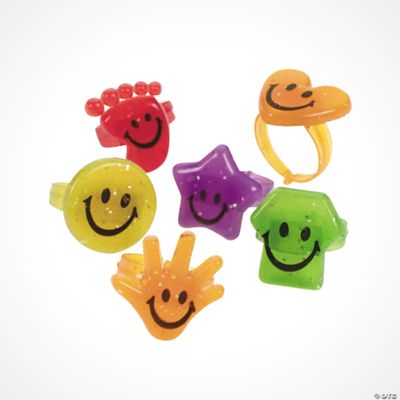 50 Smiley Face Beads Rainbow Happy Face Jewelry Supplies Emoji
