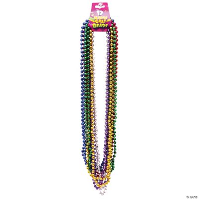 Featured Image for 33″ Beads 7.5mm Mardi Gras – Pack of 12