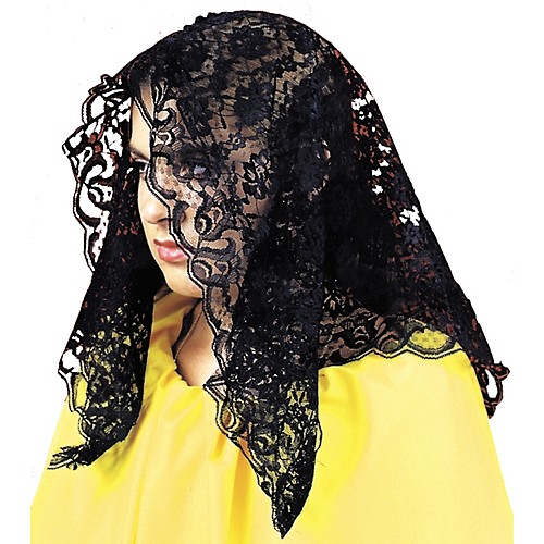 Featured Image for Black Mantilla Lace Scarf