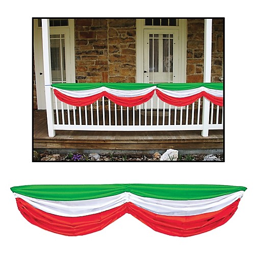 Featured Image for 5′ Red, White & Green Fabric Bunting
