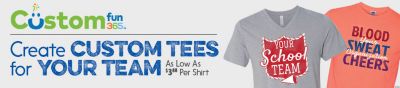 CustomFun365. Create custom tees for your team as low as $3.88 per shirt.