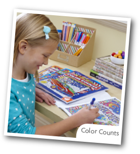 Color by Number Color Counts Set with Pencils