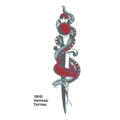 Featured Image for Tattoo Vintage Snake with Dagger