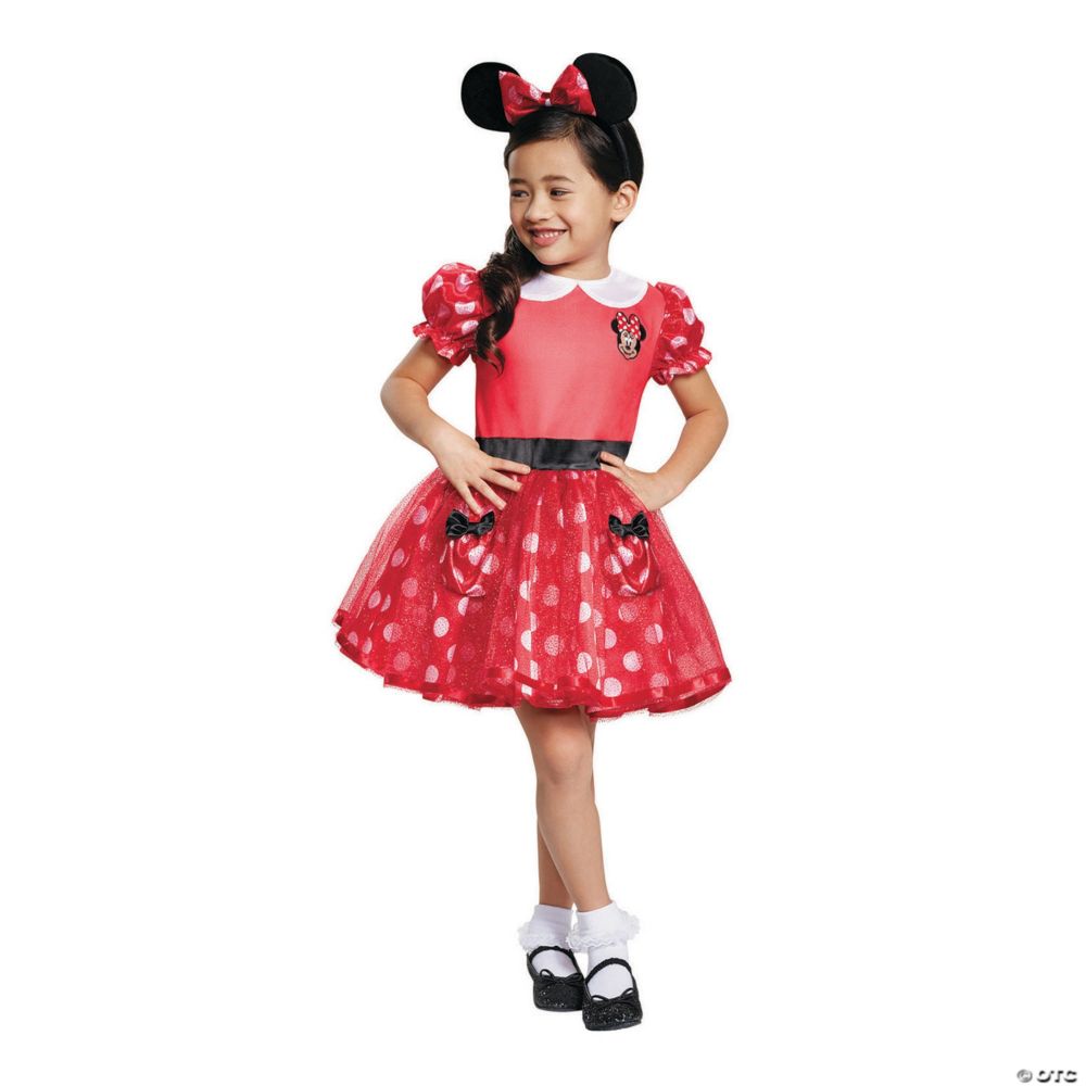 Toddler Girl's Red Minnie Mouse(TM) Costume Dress - 3T-4T