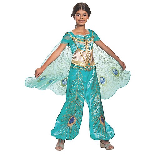 Featured Image for Girl’s Jasmine Teal Deluxe Costume – Aladdin Live Action
