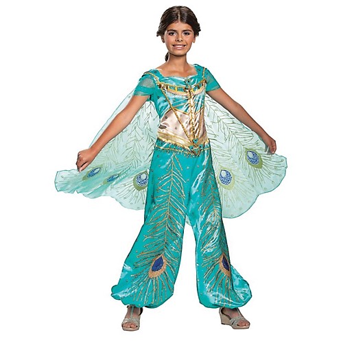 Featured Image for Girl’s Jasmine Teal Deluxe Costume – Aladdin Live Action