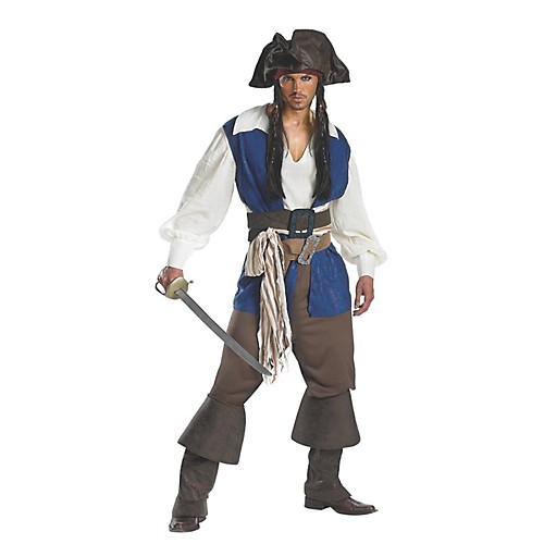 Featured Image for Men’s Captain Jack Sparrow Deluxe Costume – Pirates Of The Caribbean