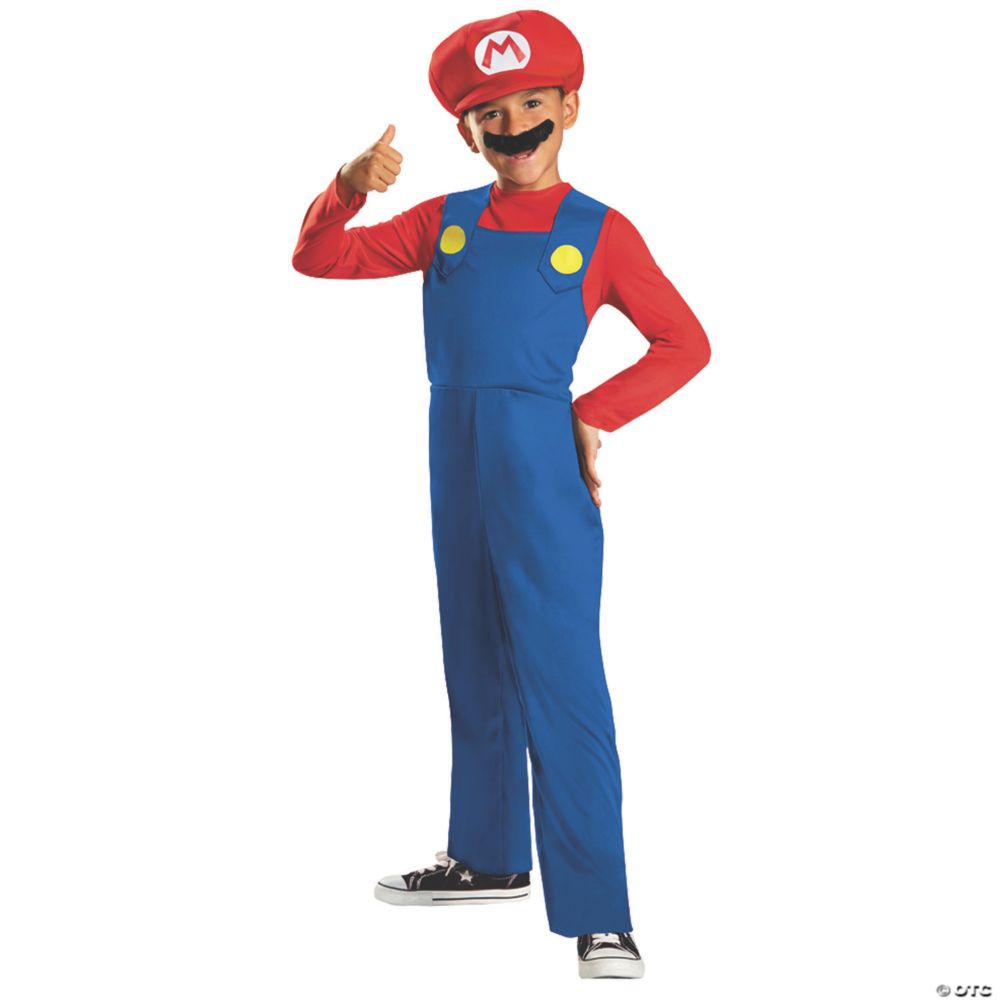 Boy's Classic Super Mario Bros.(TM) Mario Costume - Small 4-6