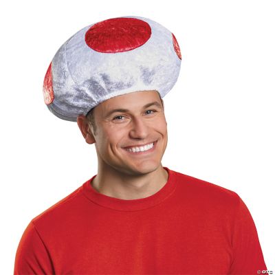 Adults Super Mario Bros. Red Mushroom Hat Costume Accessory